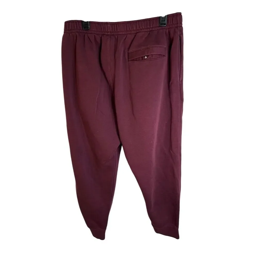 Nike Men's 2XL Burgundy Fleece Joggers Activewear Pants - Picture 2 of 7